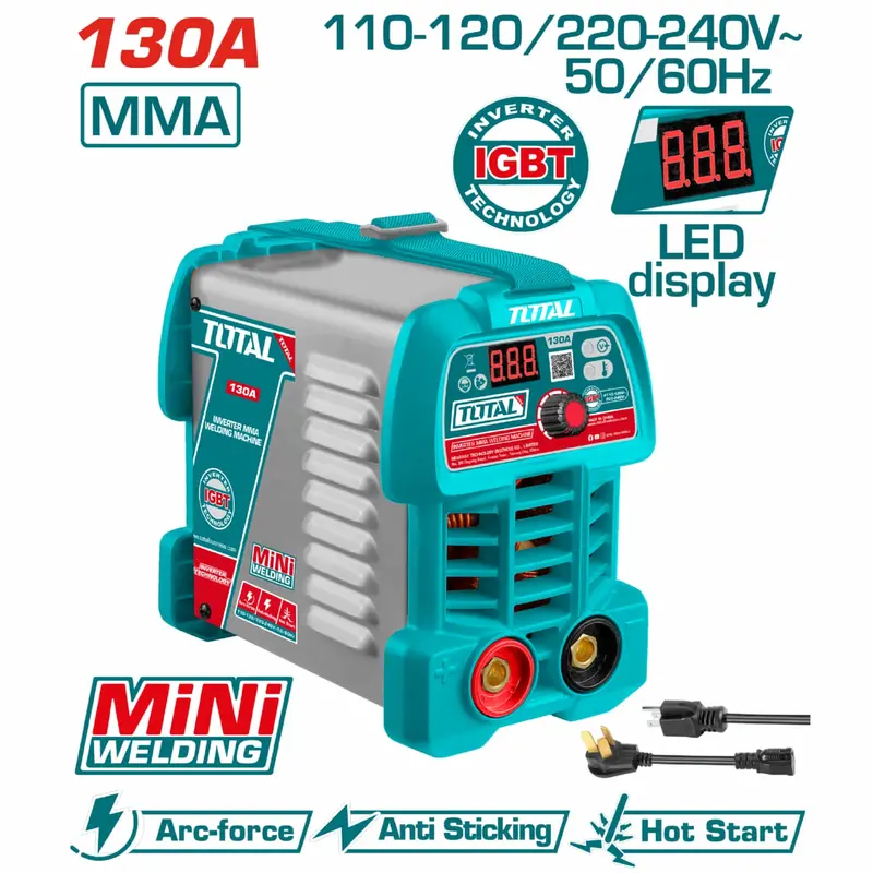 Light-Duty Inverter Welder – 130A Output, 30% Duty Cycle, Dual Voltage (110–120V / 220–240V) 1