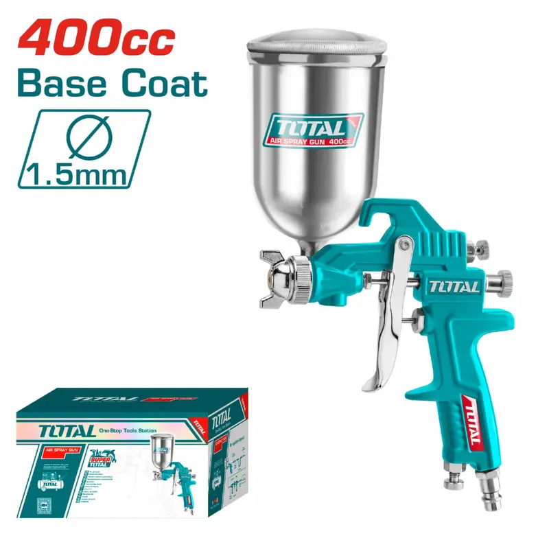 Light-Duty Spray Gun – 1.5 Mm Nozzle, 180–250 Mm Fan, 400 Cc Capacity 1