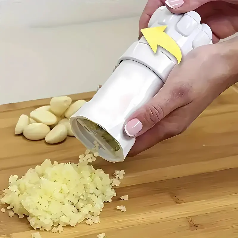 Manual Garlic Press & Vegetable Chopper – Compact Crusher For Herbs, Onions, And Fresh Produce 1