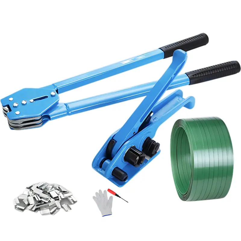 Manual Strapping Tensioner Kit – Includes 4.5 Kg Pet Strap Roll, 200 Seals & All Necessary Tools 1