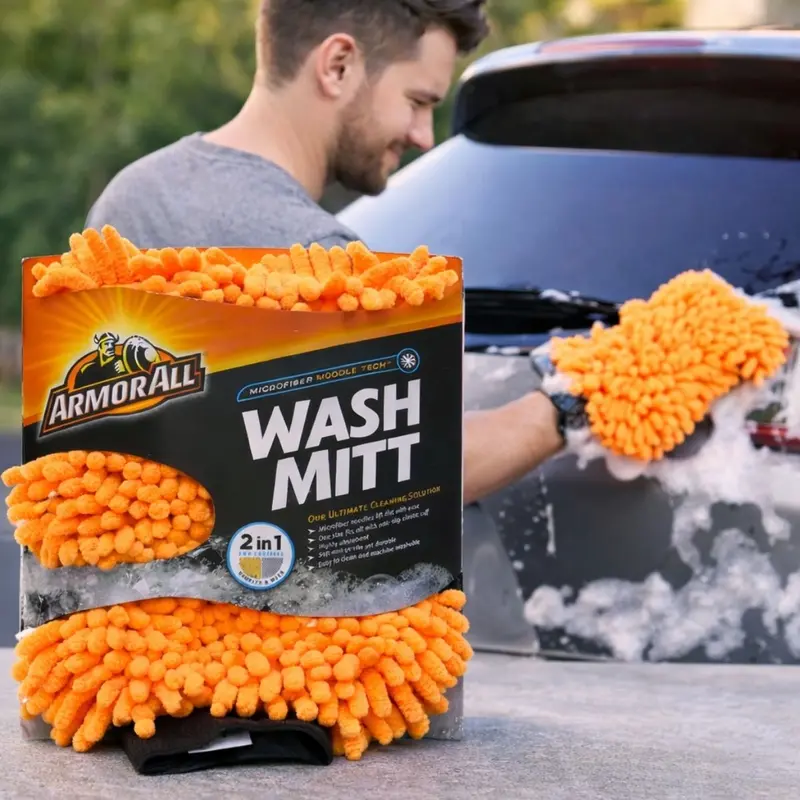 Microfiber Car Washing Glove – Dual-Use Dry Or Wet, Non-Scratch, High Absorption 1