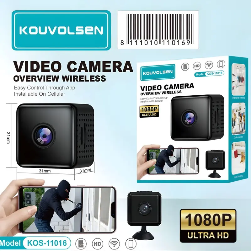 Mini Wi-Fi Security Camera – 1080P Hd Wireless Indoor Cam With Linklemo App & Tf Card Recording 1