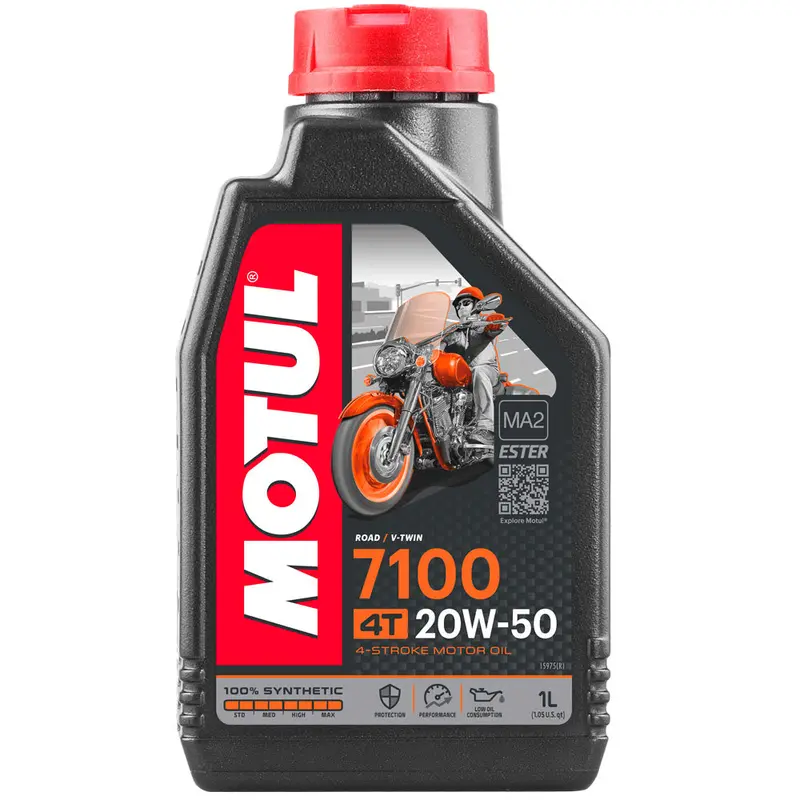 Motul 7100 4T Full Synthetic Motorcycle Oil – 20W-50, 1 L (Api Sl/Sj/Sh/Sg/Sn/Sm) 1