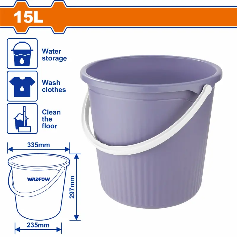 Multi-Purpose Cleaning Bucket – 15L Capacity, Ergonomic Handle, Dimensions: 335 × 235 × 297 Mm 1