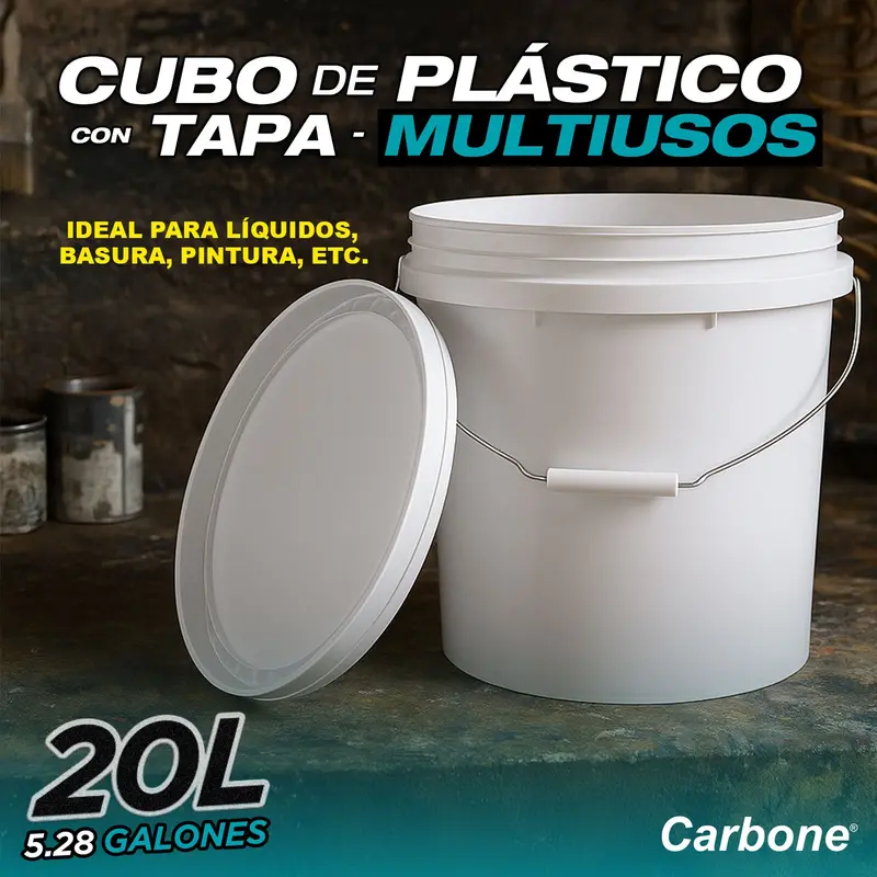 Multi-Use 5-Gallon (20 L) Plastic Bucket With Lid – Heavy-Duty Container For Paint, Waste, Or Liquids 1