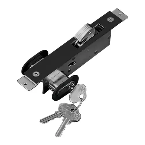 Narrow-Profile Hook Lock With Aluminum Faceplate And Oval Double Cylinder – Includes 3 Keys 1