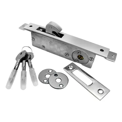 Narrow-Profile Hook Lock With Aluminum Faceplate – Cross-Style Key Set (3 Keys) 1