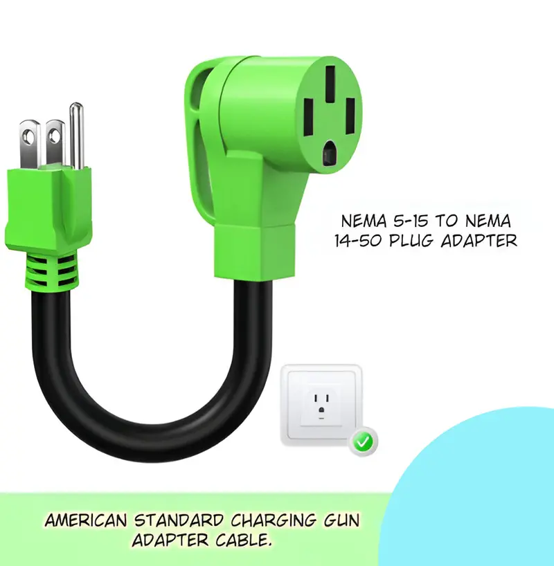 Nema 5-15P To 14-50R Rv Adapter – 50A, 110V, 12" With Led Indicator 1