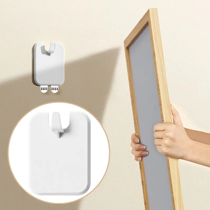 No-Drill Adhesive Picture Hanging Hook – 2.6 × 2 Inch (6.6 × 5.1 Cm), White 1