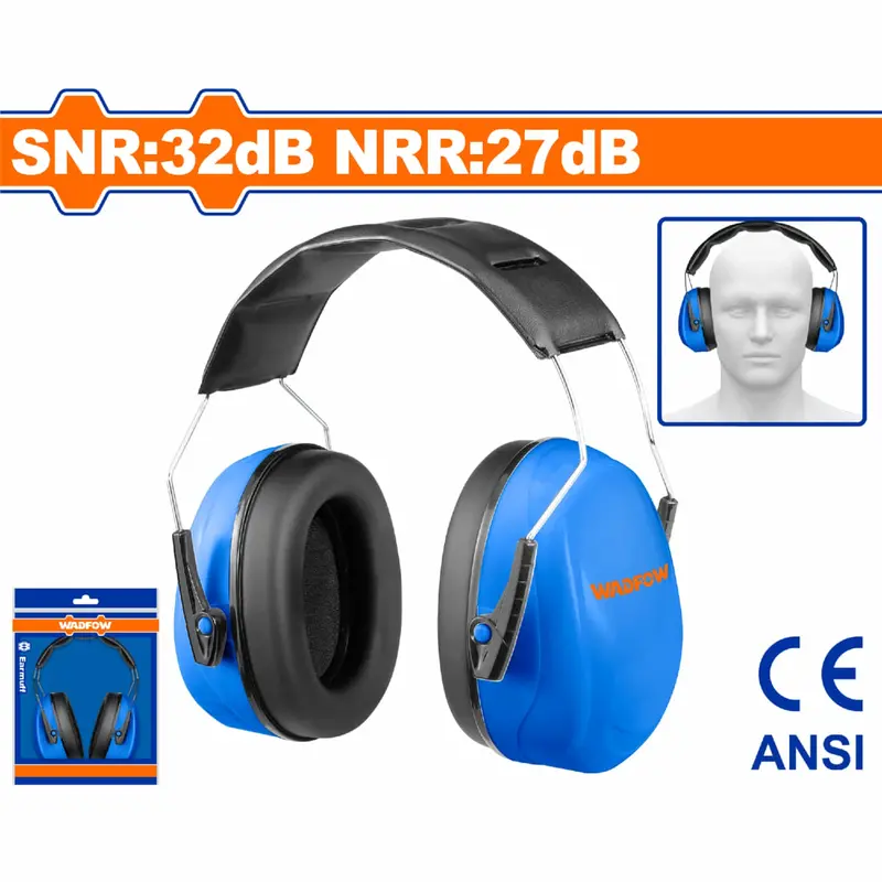 Noise-Reduction Earmuffs – Snr 32 Db / Nrr 27 Db, Soft Foam Cushions, Impact-Resistant Shell 1