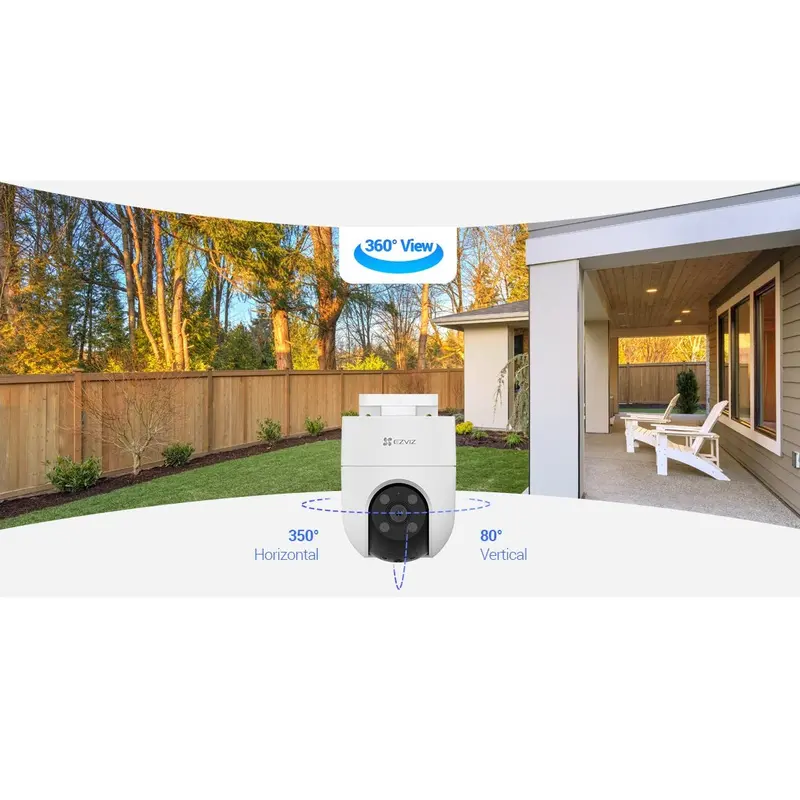Outdoor 360° Security Camera – Color Night Vision, All-Weather Ip66 Rated 1