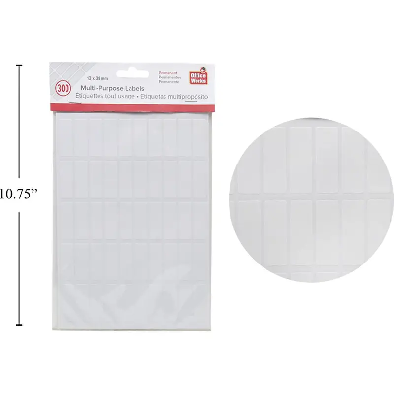 Oval Adhesive Labels – 300-Piece Pack, 13Mm X 38Mm Dimensions 1