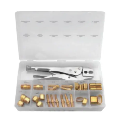 Oxy-Fuel Hose Repair Kit – Includes Clamps And Fittings For 3/16", 1/4", And 3/8" Hoses 1