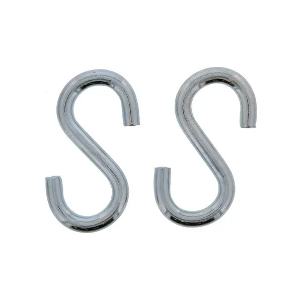 Pair Of 3-Inch Galvanized Open S-Hooks 1
