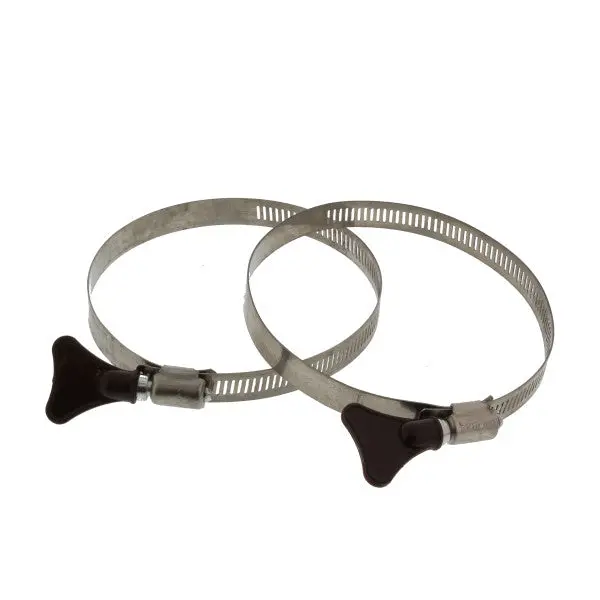 Pair Of Easy-Turn Metal Hose Clamps, 76–114 Mm Diameter 1
