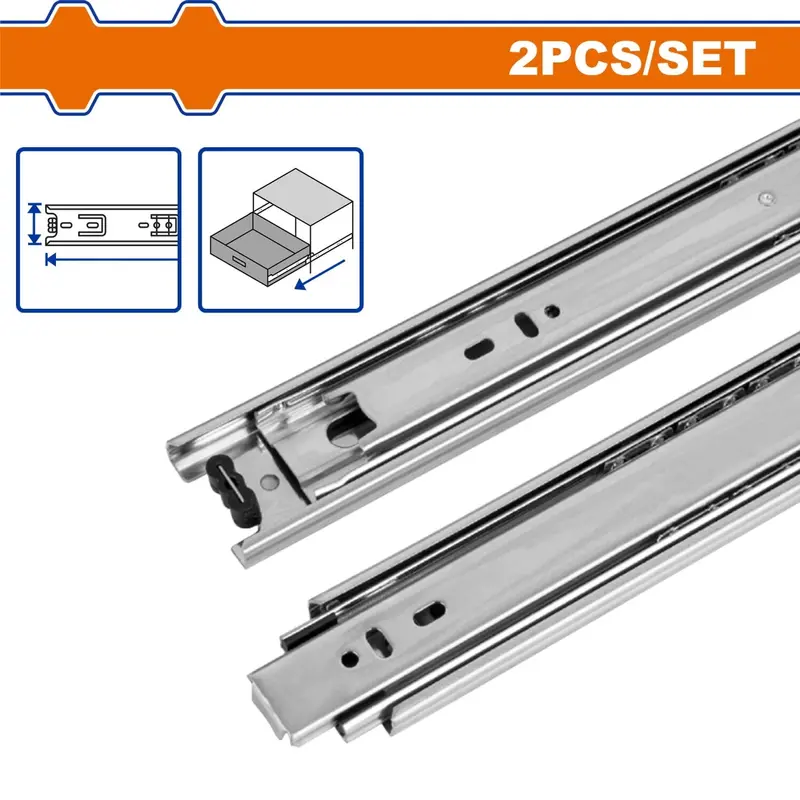 Pair Of Traditional Manual-Close Drawer Slides – Full Extension Compatible 1