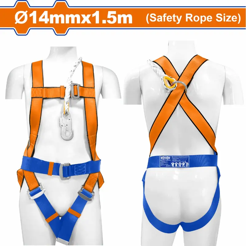 Parachute-Style Safety Harness – 1-Point Attachment, 4-Point Adjustment, 14 Mm Polyester Webbing 1
