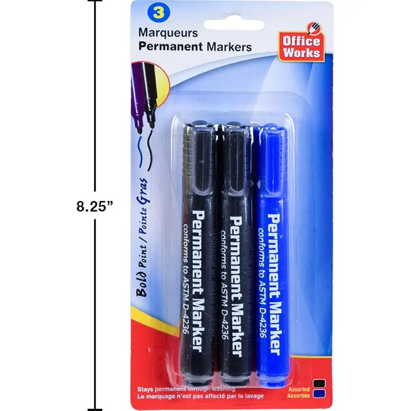 Permanent Marker Set – 3-Piece – Dual-Color Combo 1