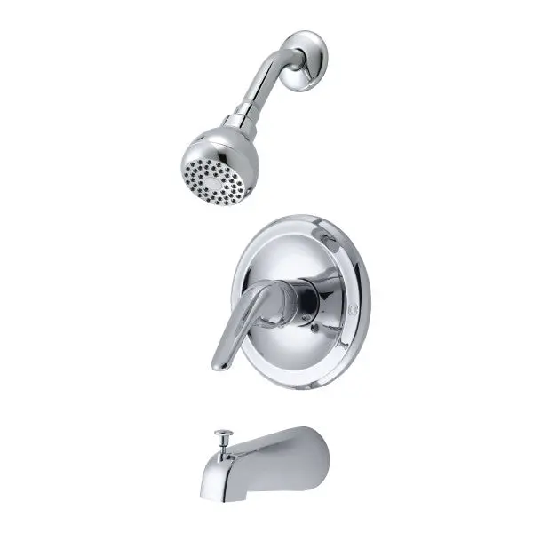 Polished Chrome Bathtub Shower Set With Wall-Mounted Fixtures 1