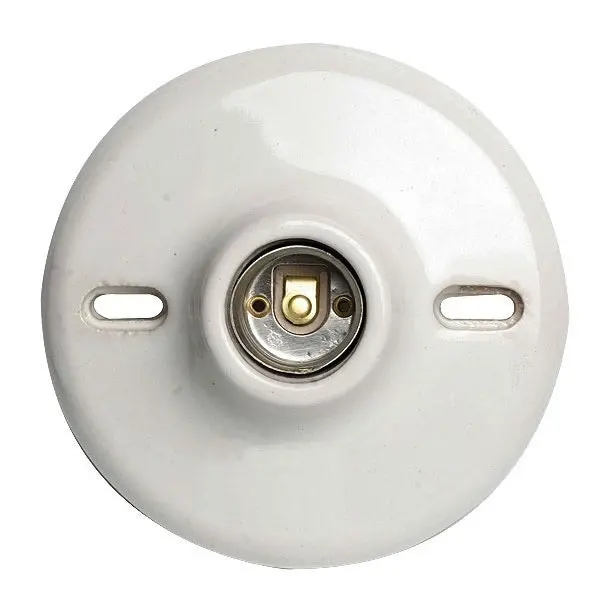 Porcelain E27 Light Socket – Aluminum Base, 4.5" Diameter, 125V~60Hz 1