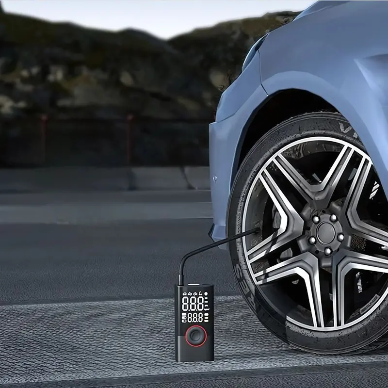 Portable Digital Tire Inflator – 2000 Mah, 5V Led-Lit Air Compressor 1