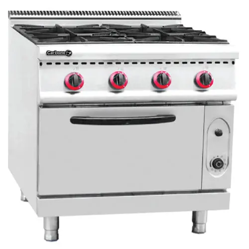 Premium Gas Range With Built-In Oven – 700×700×(850+60) Mm, Total 31+5.8 Kw / 125,560 Btu/Hr, 2800 Pa Pressure, 2.32 Kg/Hr Gas Consumption, 117 Kg Weight 1