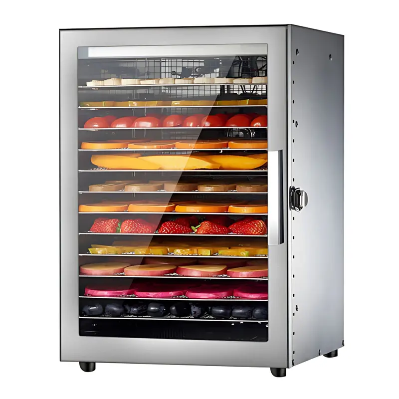 Professional 12-Tier Food Dehydrator For Fruits, Meats & Herbs – Stainless Steel, 110V 1