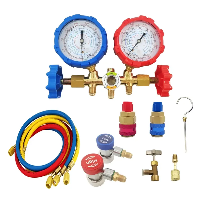 Professional Hvac Refrigerant Manifold Gauge Set – Compatible With R134A, R410A, R22, And R404A Systems 1