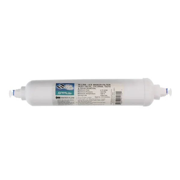 Quick-Connect 1/4-Inch Inline Ice Maker Water Filter 1
