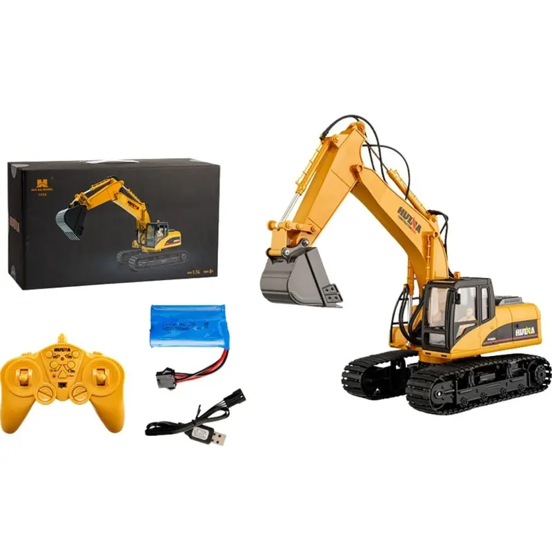 Rc Excavator-Tractor Toy – 25×17 Cm Hybrid Metal & Plastic Construction For Children 1