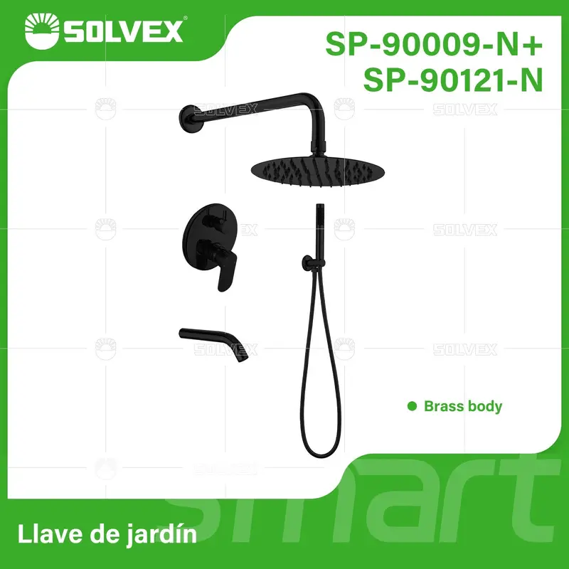 Recessed Shower System With Oval Monocommand Mixer, 8-Inch Rain Shower, Telephone Handset & Lower Outlet 1
