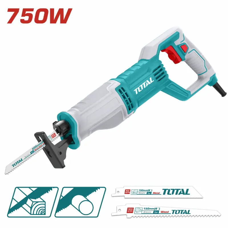 Reciprocating Saw – 750W, 110–120V, Variable Speed (900–3300 Rpm), Includes Accessories 1