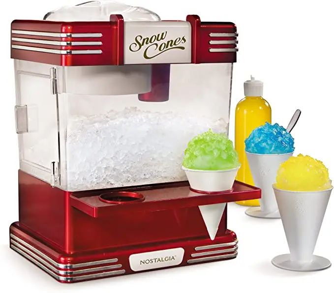 Red Manual Snow Cone Maker – Compact Shaving Machine 1