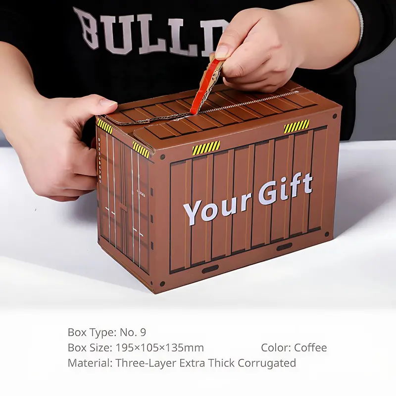 Reinforced Corrugated Shipping Box – 195 × 105 × 135 Mm Container-Style Packaging For E-Commerce 1