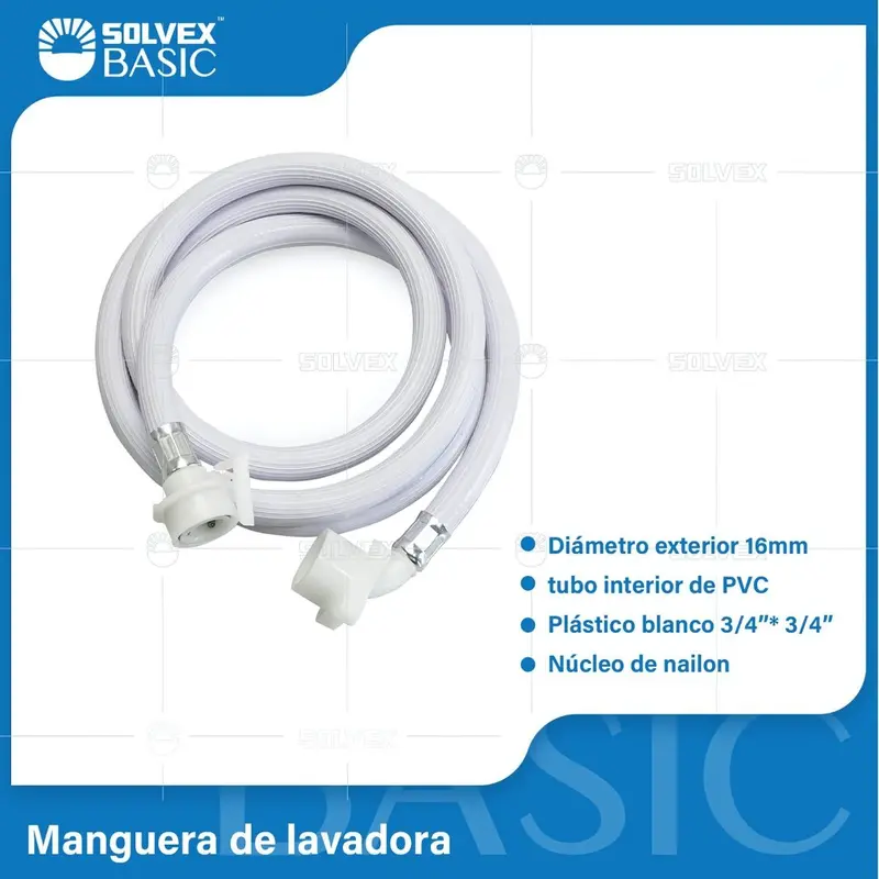 Reinforced Pvc Washing Machine Inlet Hoses – 3/4" × 3/4" Flexible Supply Lines 1