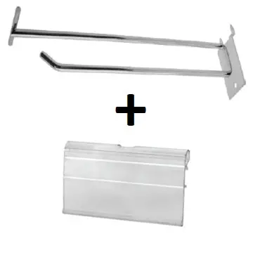 Retail Hook Display With Price Tag Holder – 30 Cm × 1/4" 1