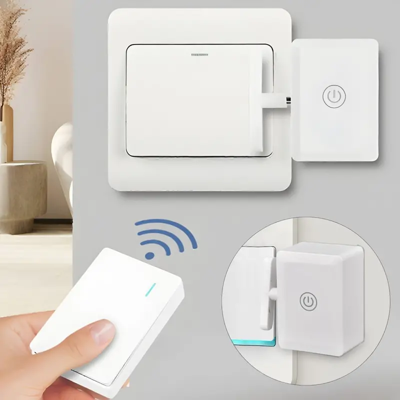 Rf Wireless Push-Button Switch Kit – Remote-Controlled Light Toggle – 1 Master + 2 Remote Units 1