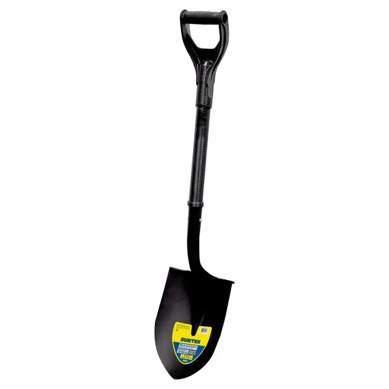 Round-Tip Steel Shovel – Lightweight Plastic Handle, Versatile Surtek Design 1