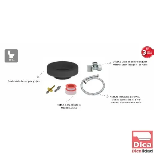 Sanitary Toilet Installation Kit 1