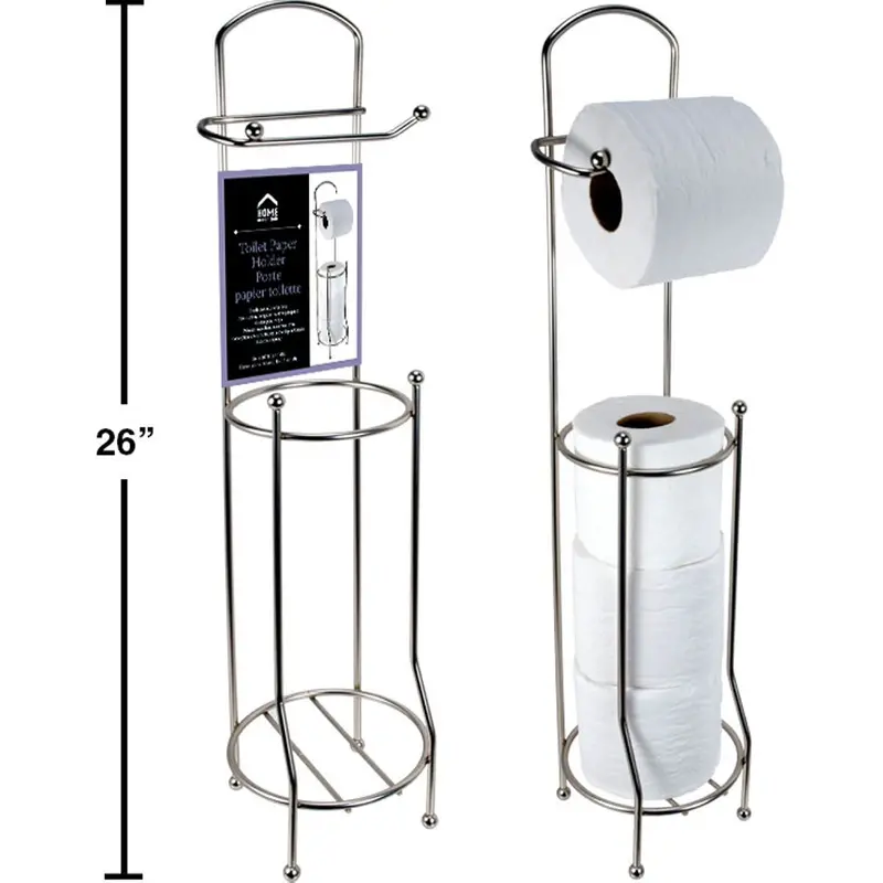 Satin Nickel Toilet Paper Holder – 6.25" X 26" 1