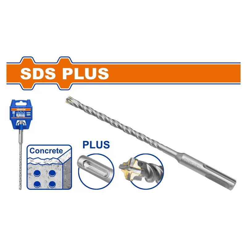 Sds-Plus Concrete Drill Bits – Tct Carbide Tip, Dual-Flute, Sandblasted Cr-V Steel 1