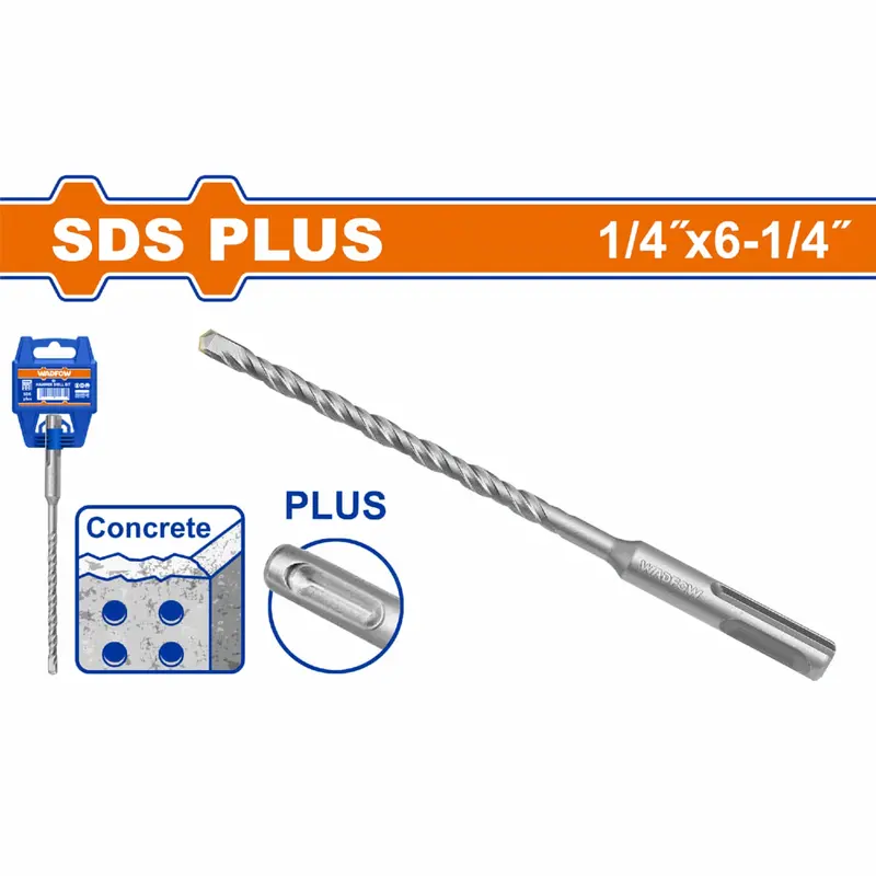 Sds Plus Concrete Drill Bits – Tct Tip, Chrome-Vanadium Steel Body 1