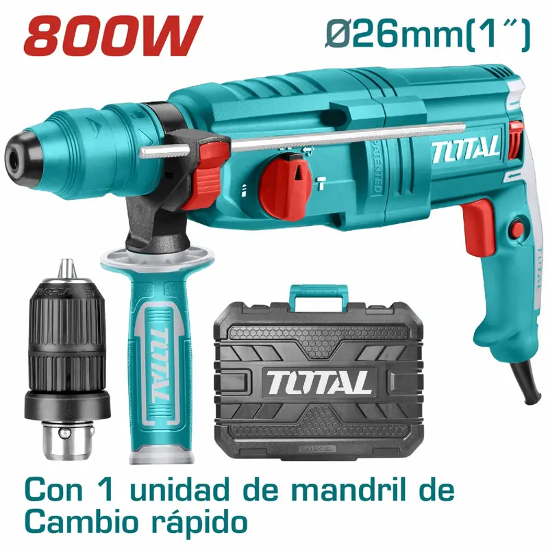 Sds-Plus Rotary Hammer – 800W, 110–120V, 4000 Bpm, 2.5J Impact Energy, 0–1100 Rpm 1