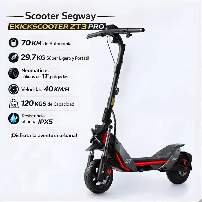 Segway Zt3 Pro Electric Scooter – Long-Range 70 Km Smart Kick Scooter 1