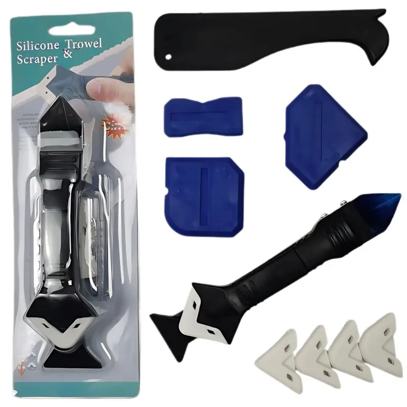 Silicone Removal Tool Kit – Stainless Steel Scraper, Grout Cleaner & Caulking Applicator Set 1