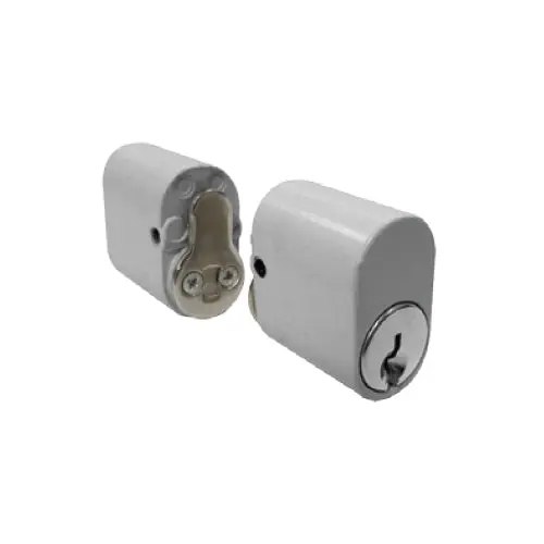 Silver Oval Cylinder Pair For Us052 Lock – Includes 2 Keys 1