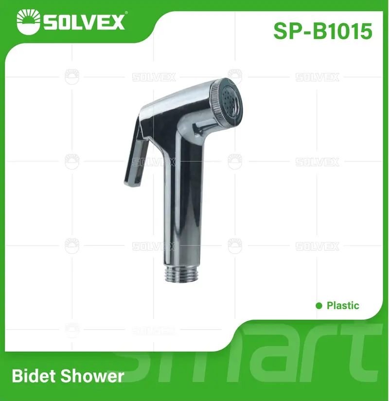 Single Chrome Telephone-Style Sanitary Shower Head For Toilet Use 1