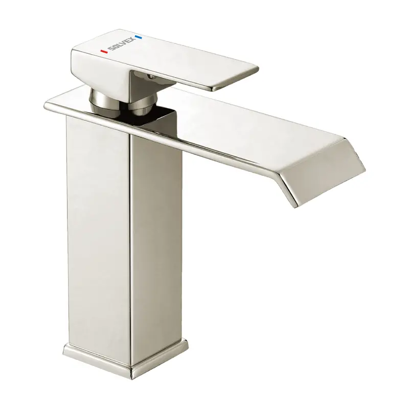 Single-Handle Basin Faucet – Satin-Finish Cold & Hot Water Mixer Tap 2