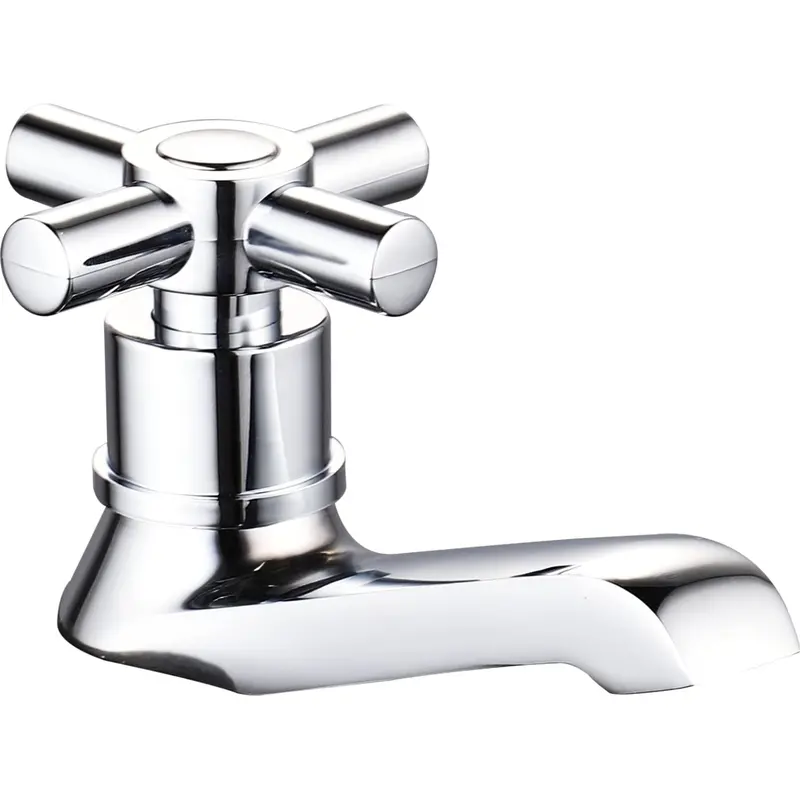 Single-Handle Cross-Valve Faucet For Bathroom Sink 1