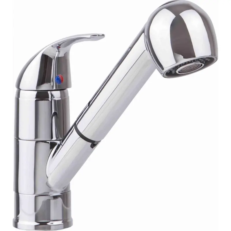 Single-Handle Mop Sink Faucet With Integrated Supply Hoses 1